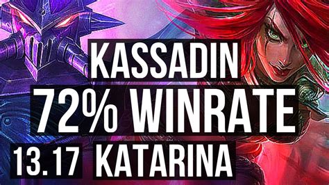 KASSADIN Vs KATARINA MID 72 Winrate 12 2 2 Godlike Rank 11