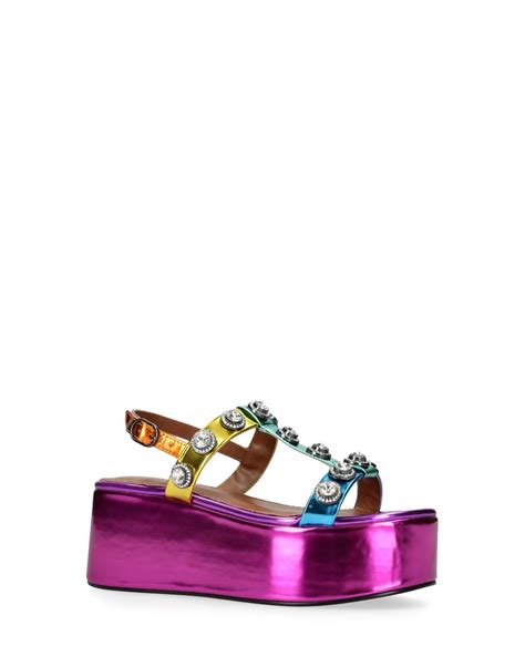 Kurt Geiger Octavia Platform Sandal In Purple Lyst