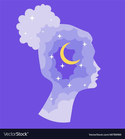 Woman silhouette thinking concept Royalty Free Vector Image