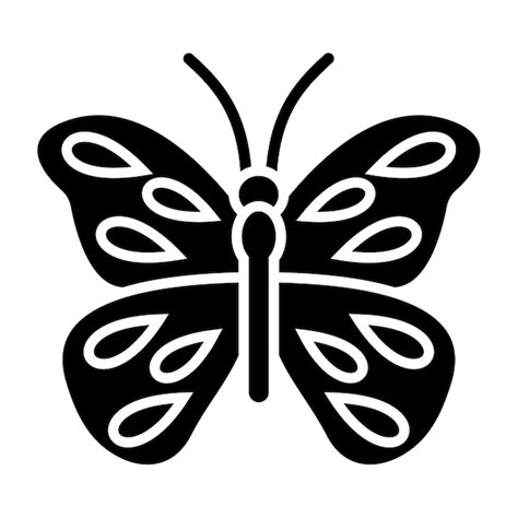 El Icono De La Mariposa Vector Premium