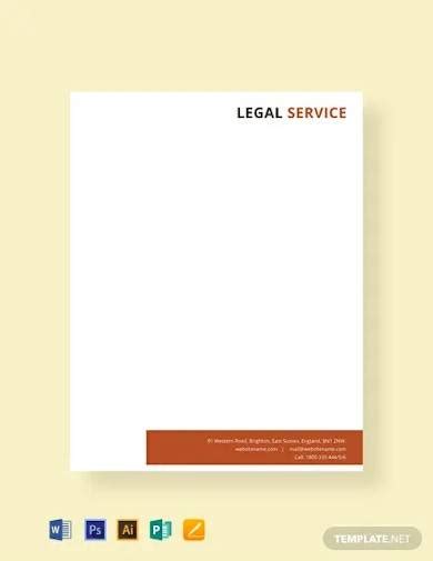 Free Sample Legal Letterhead Templates In Ai Indesign Ms Word