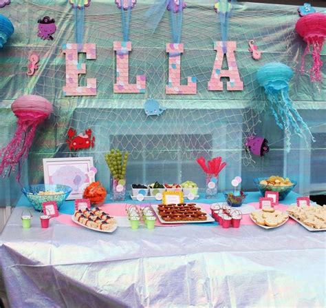 Under The Sea Mermaids Birthday Party Ideas Photo 2 Of 19 Mermaid Birthday Birthday