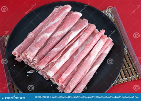 A Plate Of Fresh Hot Pot Beef Rolls Stock Photo Image Of Delicious Roll 230472030