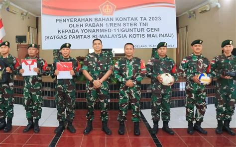 Satgas Pamtas RI Malaysia Yonarmed 11 Kostrad Terima Pembekalan