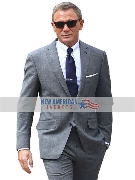 James Bond No Time To Die Grey Suit James Bond Inspired Suit