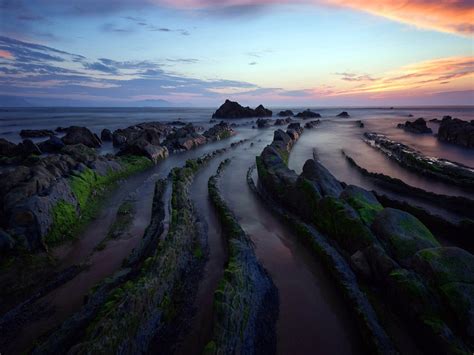 Barrika Beach Reef Sunset Spain Bing 4K Preview | 10wallpaper.com