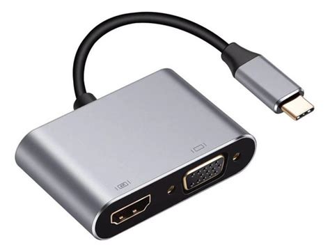 Adaptador Vga 2 En 1 Hd Compatible Con Usb C A Hdmi Hub Tipo Cuotas