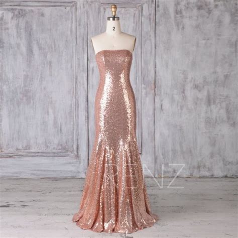 Where To Buy Rose Gold Sequin Bridesmaid Dresses Emmaline Bride