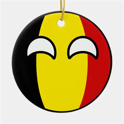 Funny Trending Geeky Belgium Countryball Ceramic Ornament Zazzle