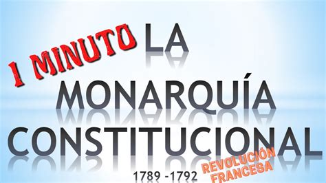 1789 1792 Los 4 elementos clave de la Monarquía Constitucional en 1