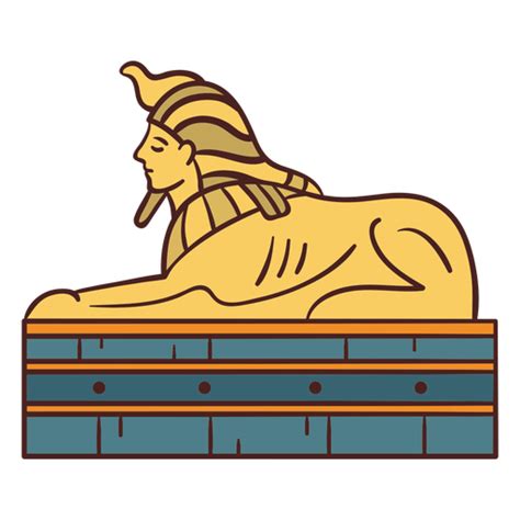 Egyptian Symbol Sphinx Hand Drawn PNG & SVG Design For T-Shirts