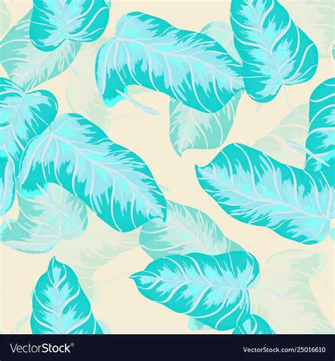 Tropical Banana Leaf Pattern Royalty Free Vector Image