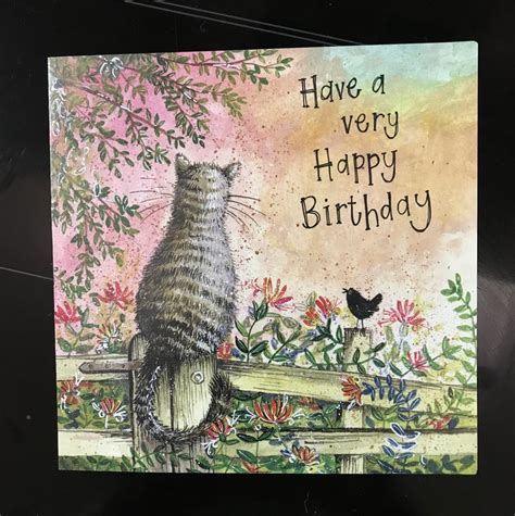 Happy Birthday Cat Greeting Card