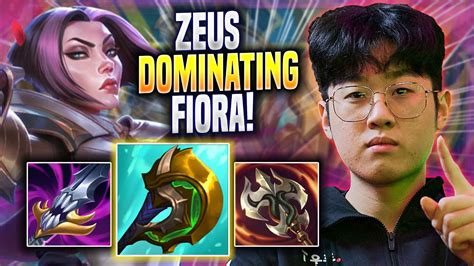 Zeus Dominating With Fiora T1 Zeus Plays Fiora Top Vs Aatrox