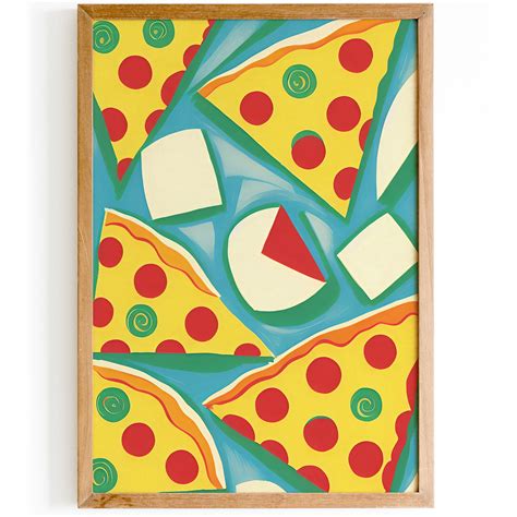 Pizza Shapes Painting Reproduction Print – HypeSheriff