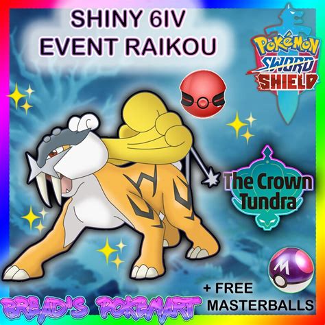 Pokemon Sword and Shield // Ultra Shiny RAIKOU 6IV // Ready - Etsy