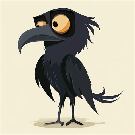 Premium Photo Vector Cartoon Crow Isolated On Background