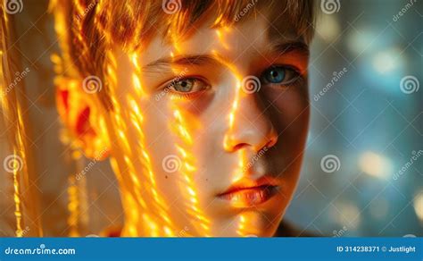 A Closeup Of A Teenage Boy With A Mix Of Emotions On His Face Showcasing The Intensity And