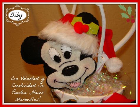 Mickey Navideño Christmas felt mickey PUEDES VER EL TUTORIAL AQUÍ