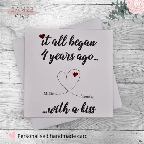 Personalised Anniversary Card Wife Girlfriend Fianc E Fianc Husband