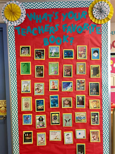 Whats Your Teachers Favorite Book Bulletin Board Library Bulletin