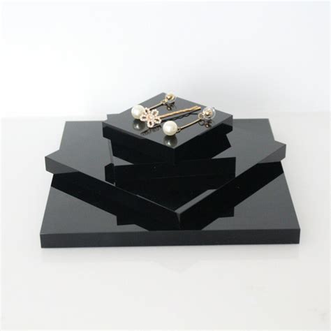 Solid Perspex Acrylic Display Blocks Diamond Polished Jewellery Counter