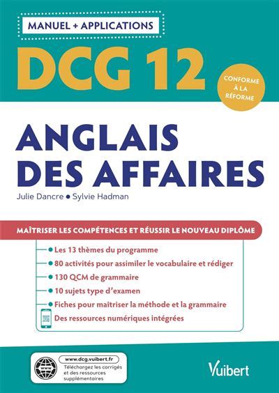 Dcg Anglais Des Affaires Manuel Et Applications Ma Triser Les