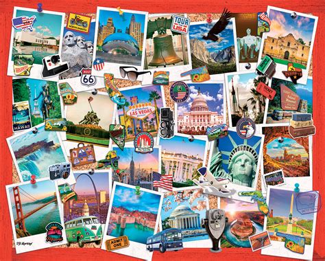 Snapshots Of America 1000 Pieces White Mountain Puzzle Warehouse