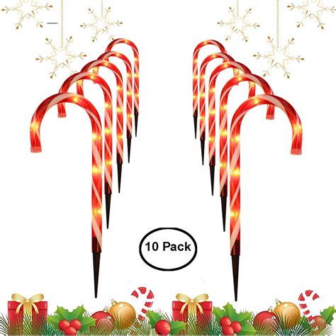 15 Christmas Candy Cane Pathway Markers Set Of 10 Christmas Pathway