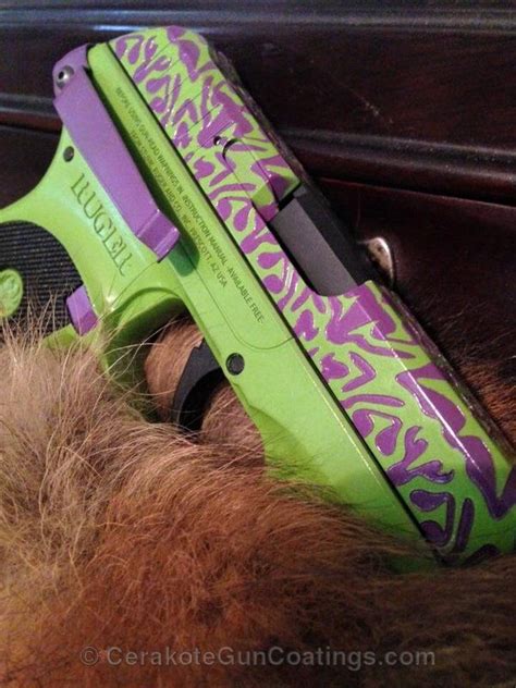 Cerakote Cerakoted H 168 Zombie Green With H 217 Bright Purple Bright Purple Purple Green