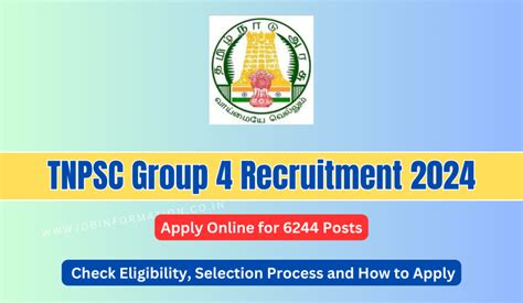 TNPSC Group 4 Recruitment 2024 Out Apply Online For 6244 Posts Check