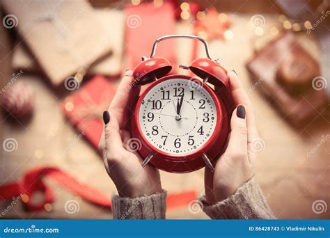 Hands Holding Clock Stock Image Image Of Decoration 86428743