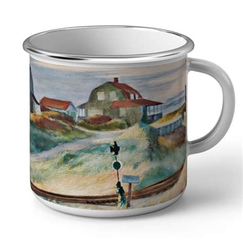 Mug en Métal Emaillé Cottages At North Truro Edward Hopper Peinture