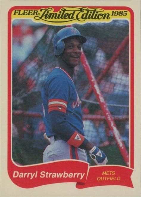 1985 Fleer Limited Edition Darryl Strawberry #38 Baseball - VCP Price Guide