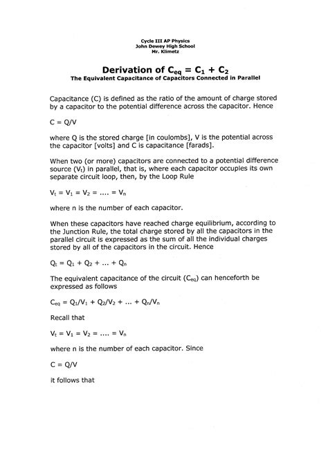 Capacitors-in-Parallel-Equation-Derivation