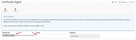 Como Subir O Certificado Digital E Cnpj A Base De Conhecimento Notazz