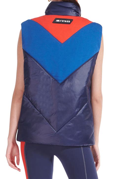 Staud Mixed Media Puffer Vest The Puffer Jackets