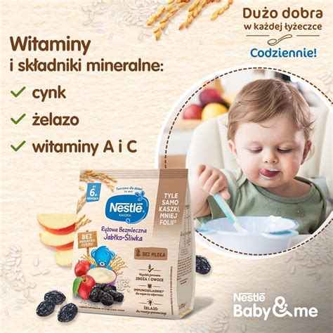 Nestle Kaszka mleczno ryżowa Truskawka Jagoda dla niemowląt po 6