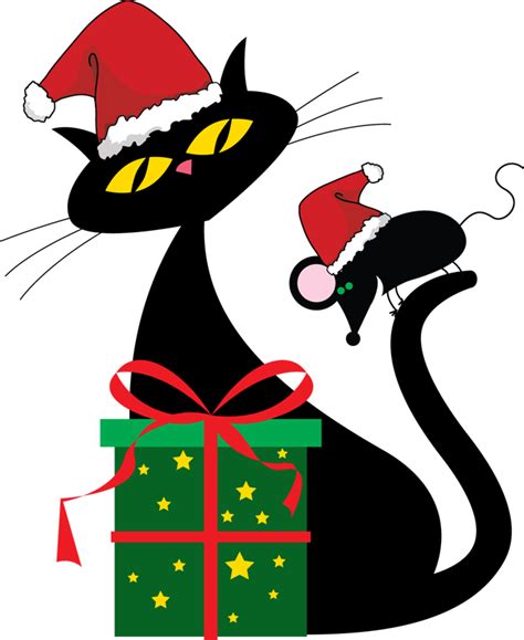 Cat Christmas Cats Clip Art Png Download Full Size Clipart