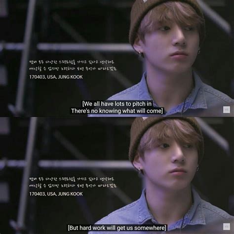 JK Jungkook Burn The Stage quote