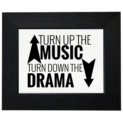 Musical Turn Up The Music Turn Down The Drama Shirt Pillow Or Etsy