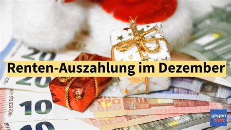 Auszahlung Der Rente Im Dezember Unterschiedliche Termine