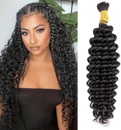 Amazon Human Braiding Hair 1 Bundle 100g Deep Water Wave Bulk