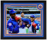 Mike Tyson Darryl Strawberry Dwight Gooden Signed Mets Custom Framed