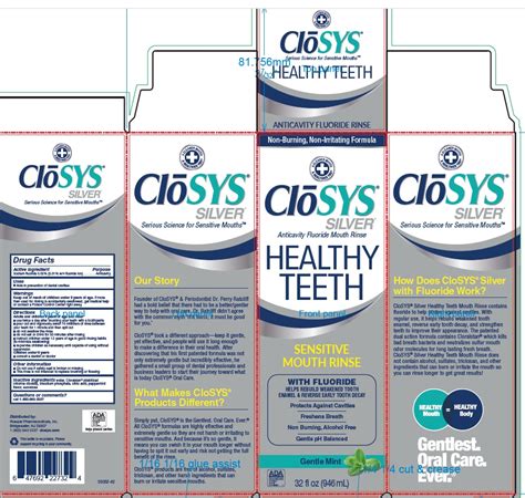 Dailymed Closys Silver Sensitive Mouth Rinse Fluoride Rinse Sodium