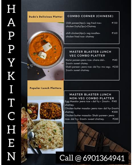 Happy Kitchen - New menu