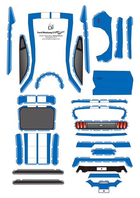 Ford Mustang Gt Papercraft Coche De Cart N Autos De Carton