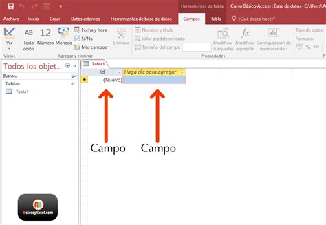 Microsoft Access Curso B Sico Clientes Creando La Tabla Access