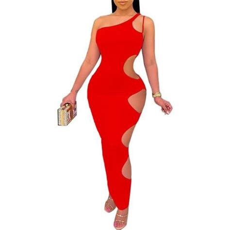 Dresses Sexy One Shoulder Sleeveless Bodycon Dress Poshmark