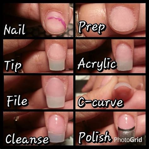 Step By Step Via Glambitionnails Via Fb Acrylic Nails At Home Diy